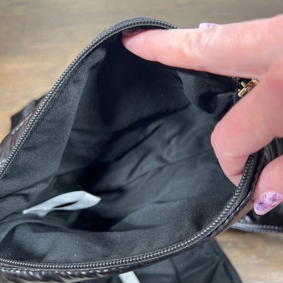 DAILY PRACTICE by Anthropologie Quilted Hobo Shoulder Bag & Pouch Black NWOT - Picture 6 of 6